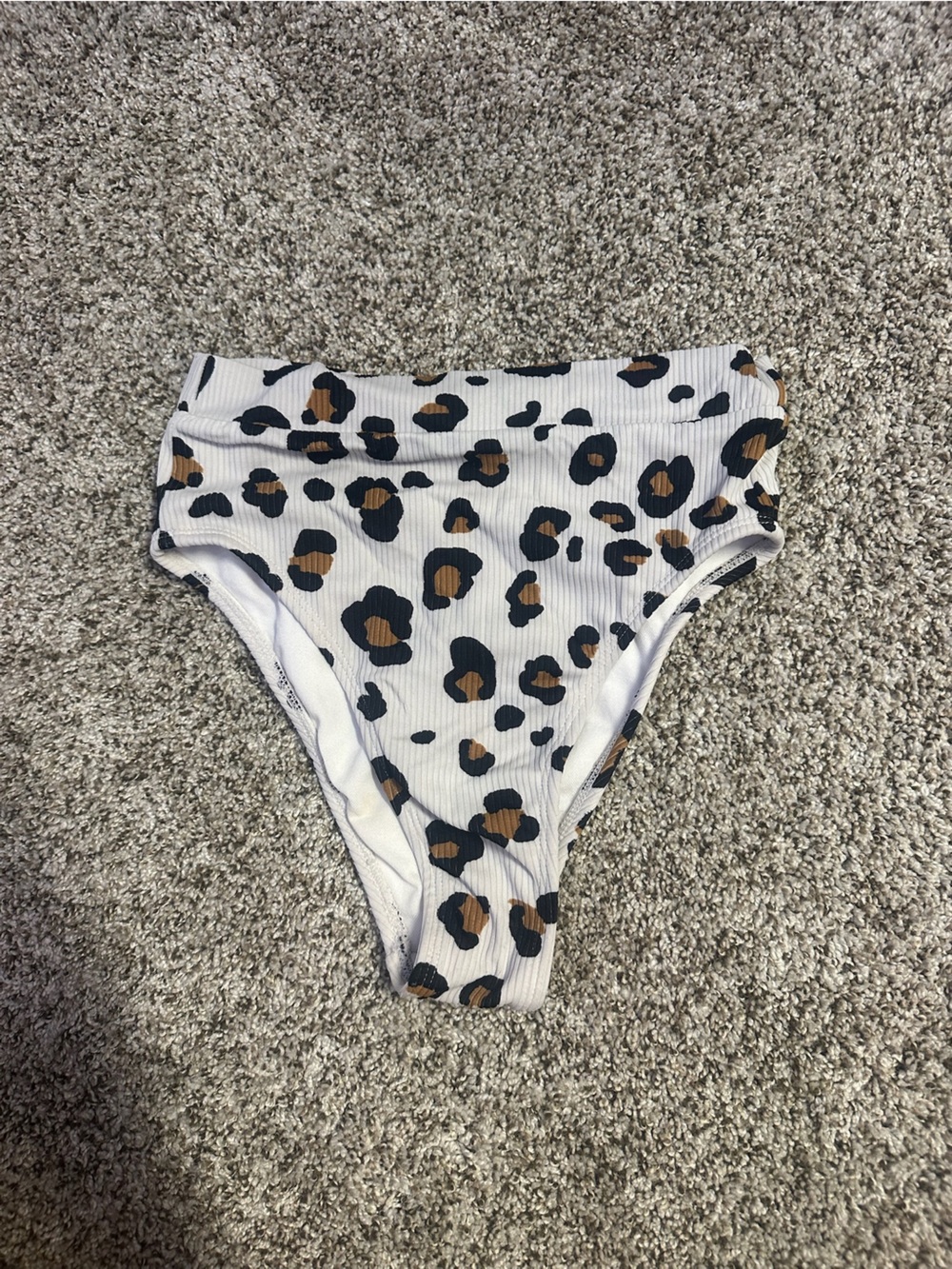 Target White Leopard Print High-Waist Bikini Bottoms